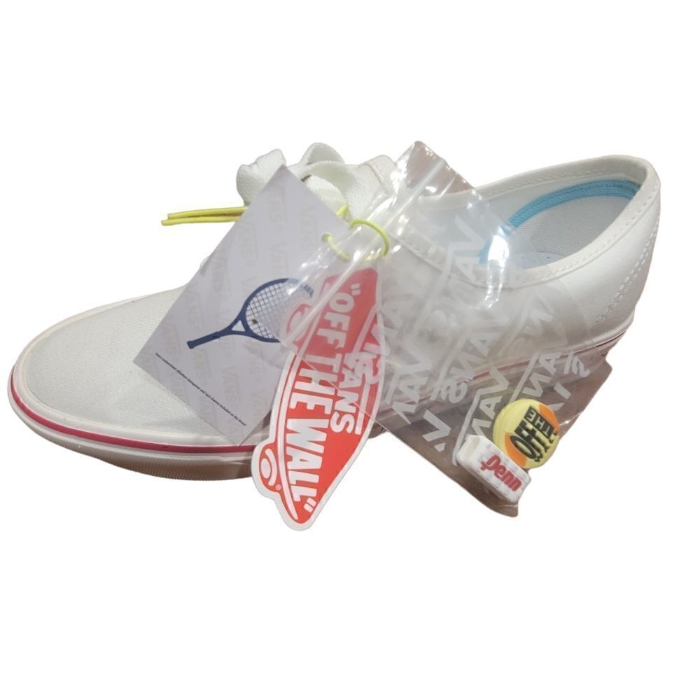 VN0A3WM748C Vans Comfycush Authent Blanc De Blanc/Red Men's - Women's - Picture 9 of 14